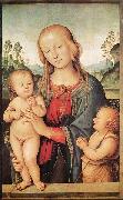 Pietro Perugino Madonna with Child and the Infant St John oil painting artist